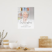 Elegant Photo Overlay Welkom bij Pensioenpartij Poster (Keuken)