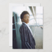 Elegant Photo PhD Gold Burgundy Afstuderen Kaart (Achterkant)