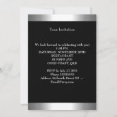 Elegant Photo Polka Dot Silver Balloon 21st Kaart (Achterkant)