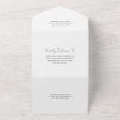 Elegant Photo QR Code Modern Wedding All In One Uitnodiging (Buitenkant)