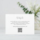 Elegant Photo QR Code Modern Wedding Informatiekaartje (Staand voorkant)