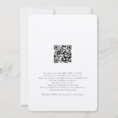 Elegant Photo QR Code Weddenschap Kaart (Achterkant)