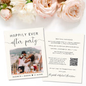 Elegant Photo QR Code Weddenschappen Reception Inv