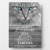 Elegant Photo Quote Pet Memorial Fotoplaat (voorkant)