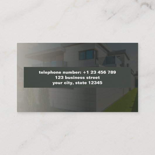 Elegant Photo Real Estate Agent Visitekaartje (Achterkant)