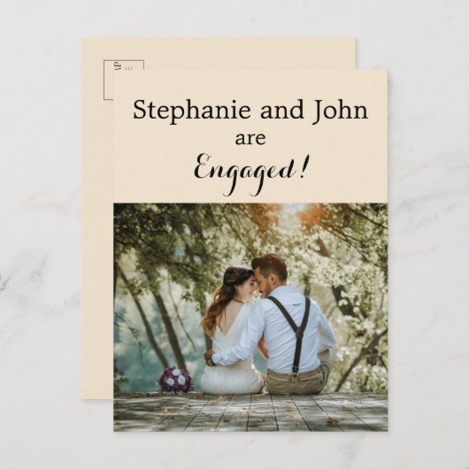 Elegant Photo Rehearsal Dinner Invitation Briefkaa Uitnodiging Briefkaart (Voorkant / Achterkant)