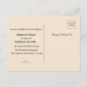 Elegant Photo Rehearsal Dinner Invitation Briefkaa Uitnodiging Briefkaart (Achterkant)
