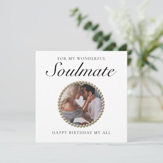 Elegant Photo Romantic Vriendin Birthday Kaart (Staand voorkant)