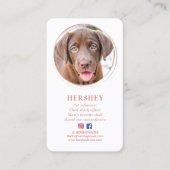 Elegant Photo Roos Gold Dog Pet Social Media Visitekaartje (Voorkant)