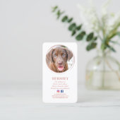 Elegant Photo Roos Gold Dog Pet Social Media Visitekaartje (Staand voorkant)