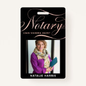 Elegant Photo Roos Gold Notional Loans Agent Badge (Voorkant)