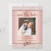Elegant Photo Roos Gold Wedding Save The Date (Voorkant)