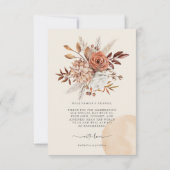 Elegant Photo Rustic Autumn Wedding Thank You Card Bedankkaart (Achterkant)