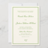 Elegant Photo Sage Green Wedding Kaart (Voorkant)