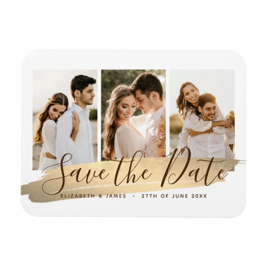 Elegant Photo Save The Date Magnet Invitation Magneet (Horizontaal)