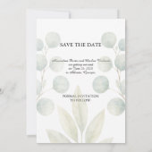 Elegant Photo Save the Date Wedding Announcement (Achterkant)