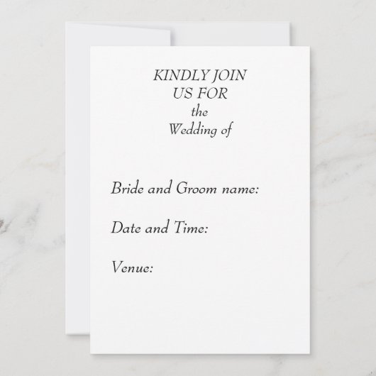 Elegant Photo Script Custom Wedding Invitation Kaart (Achterkant)