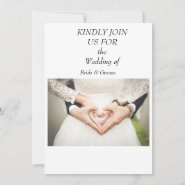 Elegant Photo Script Custom Wedding Invitation Kaart