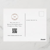 Elegant Photo Script Merry Kerstry Real Folie Feestdagen Briefkaart (Achterkant)