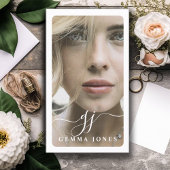 Elegant Photo Script Monogram Professional Visitekaartje