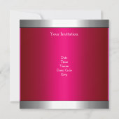 Elegant Photo Silver Cerise Balloon 21st Birthday Kaart (Achterkant)