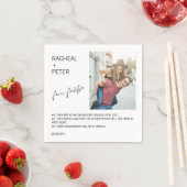 Elegant Photo Simple Script Fun Facts Weddenschap Servet (Insitu)