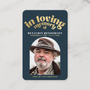 Elegant Photo Sympathie Funeral Prayer Cards Visitekaartje