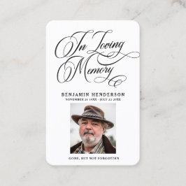 Elegant Photo Sympathie Funeral Prayer Cards Visitekaartje