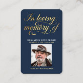 Elegant Photo Sympathie Funeral Prayer Cards Visitekaartje (Voorkant)