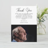 Elegant Photo Sympathie Script Hartelijk dank Bedankkaart (Staand voorkant)
