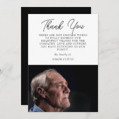 Elegant Photo Sympathie Script Hartelijk dank Bedankkaart (Voorkant / Achterkant)