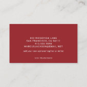 Elegant Photo Tattoo Artist Visitekaartje (Achterkant)