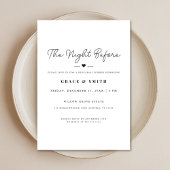 Elegant Photo the Night Before Rehearsal Dinner Kaart