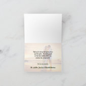 Elegant Photo Tropical Beach Destination Wedding Bedankkaart (Binnen)