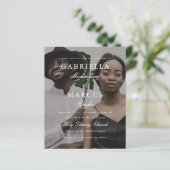 Elegant Photo Typography Overlay Budget Wedding (Staand voorkant)