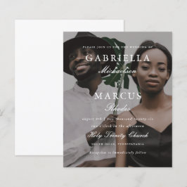 Elegant Photo Typography Overlay Budget Wedding