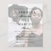 Elegant Photo Typography Overlay Budget Wedding (Voorkant)