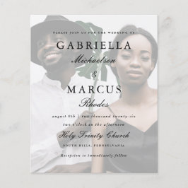 Elegant Photo Typography Overlay Budget Wedding