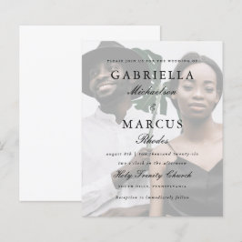 Elegant Photo Typography Overlay Budget Wedding