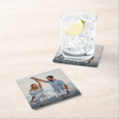 Elegant Photo Unique Wedding Save the Date Kartonnen Onderzetters (Insitu)