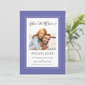 Elegant Photo Verloving Wedding Trendy Save The Date (Staand voorkant)