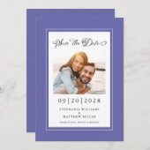 Elegant Photo Verloving Wedding Trendy Save The Date (Voorkant / Achterkant)