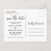 Elegant Photo Vow Renewal Save the Date Aankondigingskaart (Achterkant)