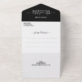 Elegant Photo Wedding All In One Uitnodiging (Buitenkant)