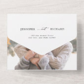 Elegant Photo Wedding All In One Uitnodiging (Achterkant)