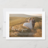 Elegant Photo Wedding Bedankkaart (Voorkant)