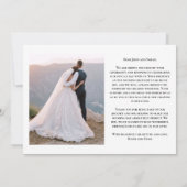 Elegant Photo Wedding Bedankkaart (Achterkant)