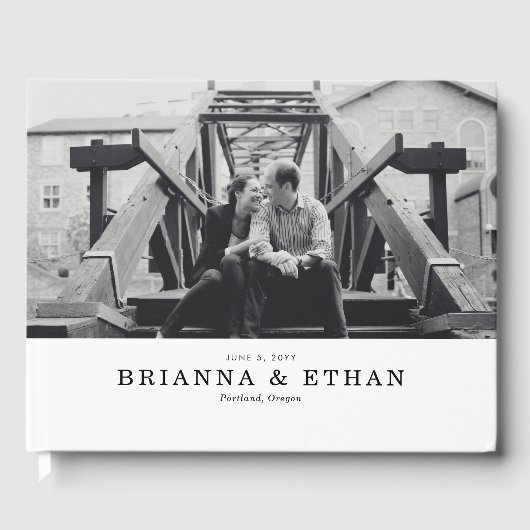 Elegant Photo Wedding Gastenboek (Voorkant)