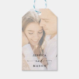 Elegant Photo Wedding Guest Bag Welkom Label Cadeaulabel