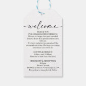Elegant Photo Wedding Guest Bag Welkom Label Cadeaulabel (Achterkant)